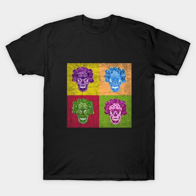 Celebration of Souls, Custom Andy Warhol Inspired design, Dark Art, Skull Art, Occult design, Alt drawing, Digital art design T-Shirt by AYar